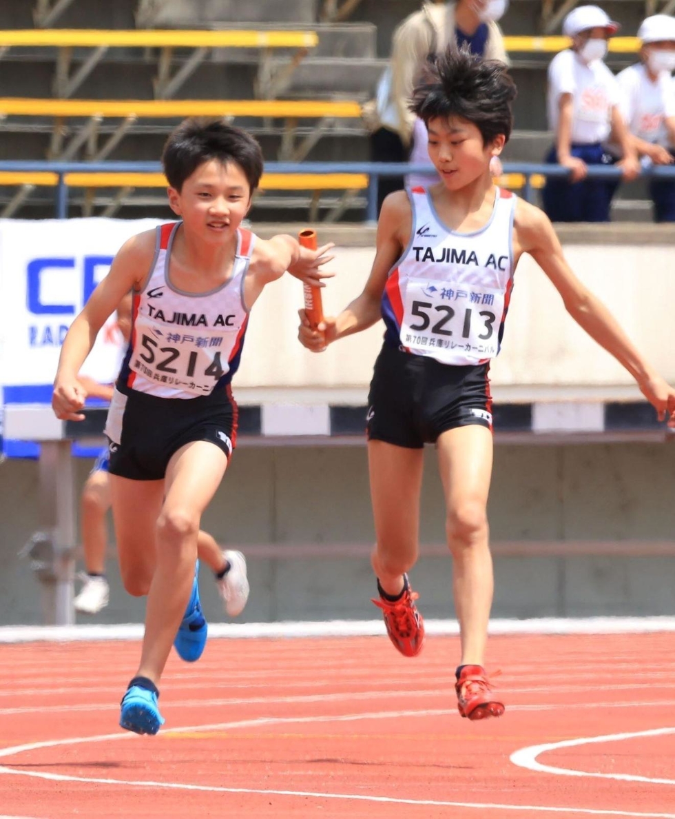 兵庫リレーカーニバル 小学男子４００リレー 初参加の但馬ａｃ 圧倒の記録で予選通過 スポーツ 神戸新聞next