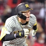 豪快な打撃が魅力の阪神・佐藤輝＝マツダスタジアム