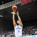 加藤明広さんの教え子で、日本代表でも活躍してきたＢリーグ秋田の古川孝敏＝１０日、川崎市とどろきアリーナ（Ｂリーグ提供）