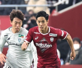ヴィッセル神戸の武藤嘉紀＝２月２６日、ノエビアスタジアム神戸