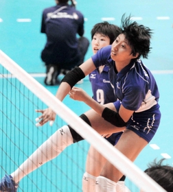 バレーボールＶ１女子・姫路への入団が決まった宮部藍梨。金蘭会高校時代から日本打表に選ばれるなど、注目を集めている＝２０１７年１月６日、東京体育館