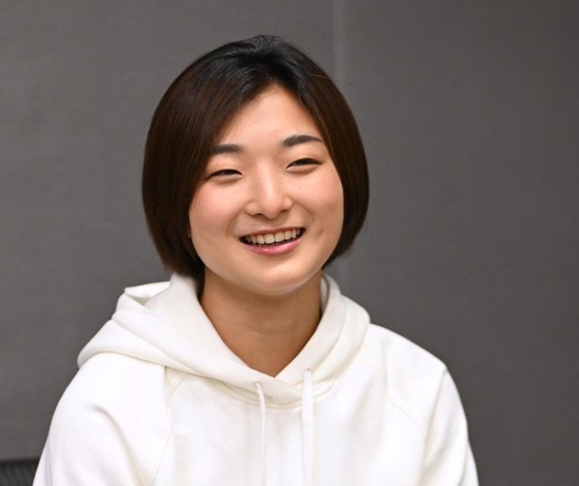 今後の展望を語る坂本花織＝大阪市（撮影・坂井萌香）