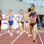 女子１５００メートル決勝　３連覇を飾り、世界選手権への出場を決めた田中希実（撮影・小林良多）