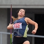 女子やり投げ　６０メートル８４で３位入賞した武本紗栄＝ヤンマースタジアム長居（撮影・秋山亮太）