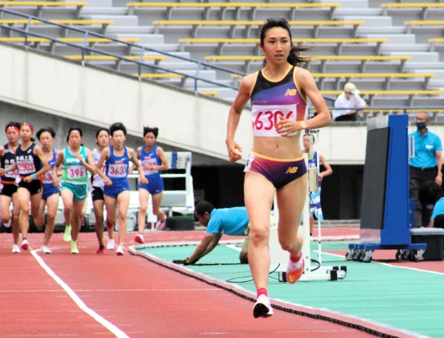 女子１５００メートル　４分10秒88でフィニッシュした田中希実