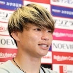 約半年ぶりにけがから復帰し、オンライン取材に答える神戸のＦＷ藤本＝神戸市西区、いぶきの森球技場（ｃ）ＶＩＳＳＥＬ　ＫＯＢＥ