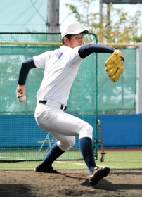 ＢＣリーグ信濃の関学大・山本晃大投手（２０２１年９月２９日、関学大）