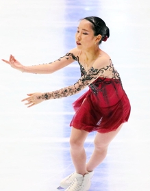 女子フリーで情熱的な演技を披露する三原舞依