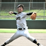 ソフトバンクに育成５位指名された飾磨工の岡植純平投手