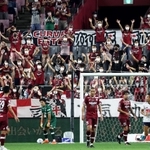 熱い気持ちでヴィッセル神戸の選手たちを後押しし続けてきたサポーター＝９月１４日、神戸市兵庫区、ノエビアスタジアム神戸