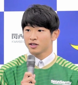 関学大のオンライン会見で抱負を語るＪ２東京Ｖ内定の山田剛綺