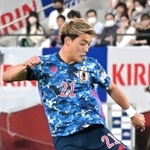 初のＷ杯出場となる堂安律＝６月１０日、ノエビアスタジアム神戸 