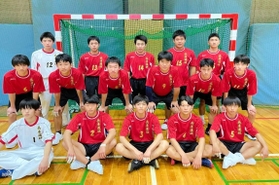 兵庫県の男子代表メンバー（提供・県中体連ハンドボール専門部）