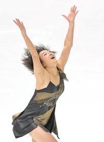 女子ＳＰ　首位スタートとなった坂本花織の演技（撮影・高部洋祐）