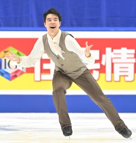 集大成の全日本選手権男子フリーで観客を引き込む山隈太一朗＝東和薬品ラクタブドーム