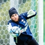 日本での活躍を誓う新加入ＧＫメギオラーロ＝神戸市西区、いぶきの森球技場ⓒＶＩＳＳＥＬ　ＫＯＢＥ