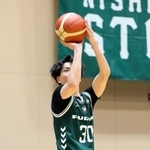 西宮-Ａ千葉　第１クオーター、外角からシュートする西宮の金田(C)B.LEAGUE