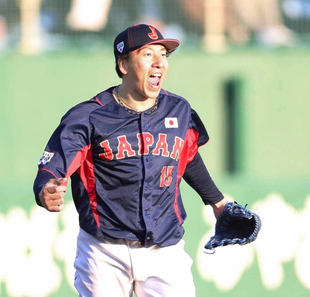 初のＷＢＣへ向け、意気上がる大勢投手＝２月２６日、宮崎