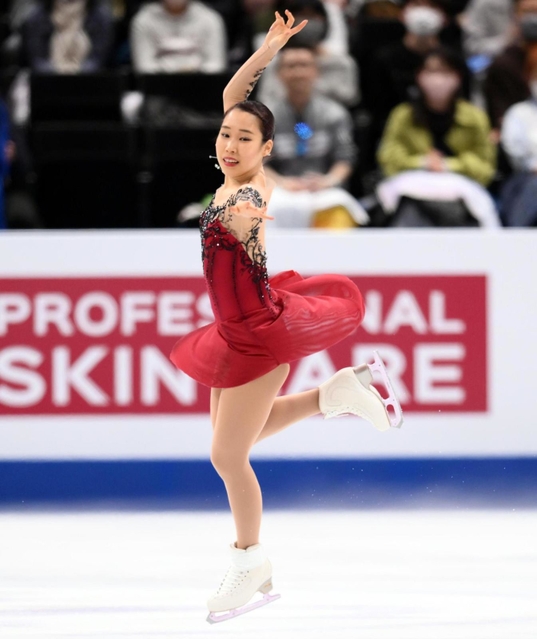 女子フリー　演技する三原舞依（撮影・堀内　翔）