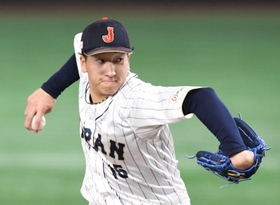 イタリアとの準々決勝で抑えを務めた大勢。準決勝以降も日本の命運を託されるか＝16日、東京ドーム