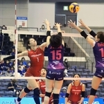 ２年ぶりに日本代表に復帰した久光の長岡望悠（左）