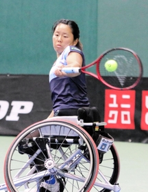 女子メインドローシングルス決勝　ストレート勝ちした上地結衣