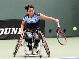 女子メインドローシングルス決勝　ストレート勝ちした上地結衣