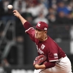 日本ハムとの開幕戦で先発し、勝利投手となった楽天・田中将大＝３月３０日、エスコンフィールド北海道