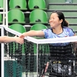 女子メインドローシングルス決勝　ストレート勝ちした上地結衣