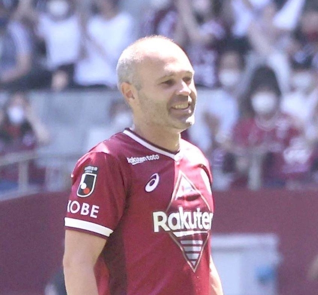 イニエスタ＝２０２２年５月２９日、ノエビアスタジアム神戸