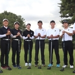 ゴルフ団体で男女アベック優勝した滝川第二のメンバー