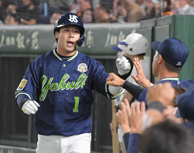 ヤクルト打線を引っ張る山田哲人＝東京ドーム