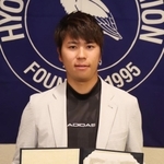 兵庫県アマチュア選手権成年男子で初優勝した奥松良太＝小野市、小野東洋ゴルフ倶楽部