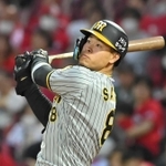豪快な打撃が魅力の阪神・佐藤輝明＝マツダスタジアム
