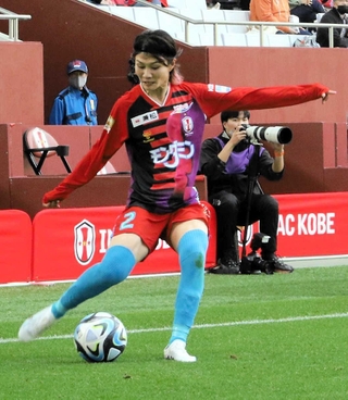 「代表の重みを感じている」と闘志を燃やすＭＦ守屋都弥＝ノエビアスタジアム神戸
