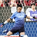 堅守を誓う神戸のＧＫ前川＝８月１９日、ノエビアスタジアム神戸