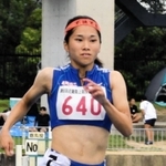 近畿選手権で女子１００メートルの兵庫高校新記録を樹立した滝川第二高の西藤杏純＝加古川運動公園陸上競技場