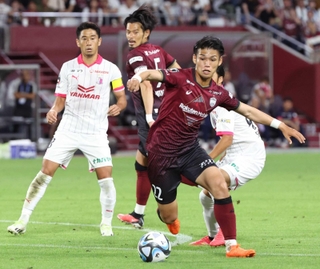 Ｃ大阪戦で決勝ゴールを決めるなど存在感を増す神戸の佐々木＝９月２３日、ノエビアスタジアム神戸