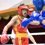 少年男子バンタム級で優勝した兵庫の坂井優太＝１２日、鹿児島県阿久根市赤瀬川、阿久根市総合体育館（撮影・斎藤雅志）
