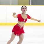 ジュニア選手権女子で頂点に立った高橋萌音のフリー演技＝尼崎スポーツの森