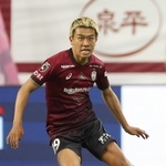 高精度のフィードが武器の神戸・初瀬。１カ月ぶりの試合に気合がみなぎる＝９月２３日、ノエビアスタジアム神戸