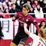 得点王に輝いた大迫勇也。生きる教材として佐々木大樹らの成長を促した＝11月25日、ノエビアスタジアム神戸