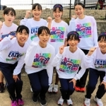 初出場で入賞を目指す女子・大原の選手たち＝和歌山県田辺市、田辺スポーツパーク陸上競技場