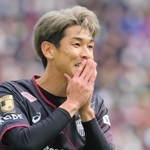 神戸-川崎　前半、シュートを止められ悔しがる神戸・大迫（撮影・吉澤敬太）