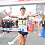 世界記録に迫る好タイムで優勝した男子の池田向希（撮影・斎藤雅志）