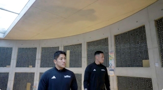 ラグビー神戸が釜石と共同制作したメッセージ動画の一場面（神戸の公式ユーチューブより）