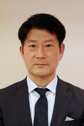 兵庫県高校体育連盟の新会長に就任した明石高校長の北中睦雄氏＝２０２４年４月１２日、神戸市中央区、兵庫県民会館