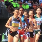 グランプリ今季初戦の選抜中・長距離大会に出場した田中希実（１）。兵庫リレーカーニバルでは女子１５００メートルに挑む＝１３日、熊本市のえがお健康スタジアム
