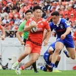 神戸－静岡　前半、攻め込む神戸のＦＢ李承信（撮影・山本　晃）