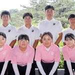 ゴルフ団体で男女優勝した滝川第二の選手たち